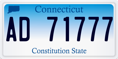 CT license plate AD71777