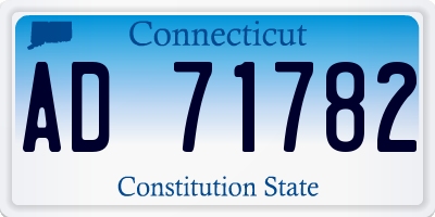 CT license plate AD71782