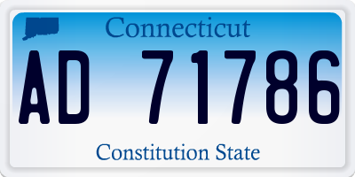 CT license plate AD71786
