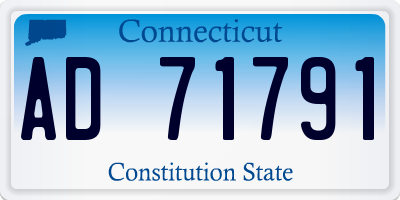 CT license plate AD71791