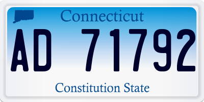 CT license plate AD71792