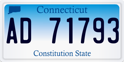 CT license plate AD71793