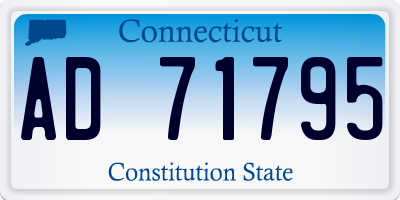CT license plate AD71795