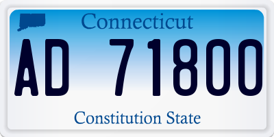 CT license plate AD71800
