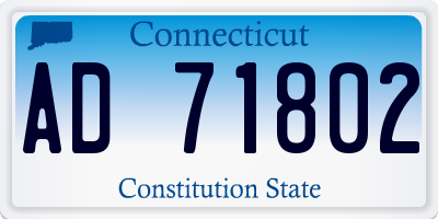 CT license plate AD71802