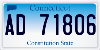 CT license plate AD71806