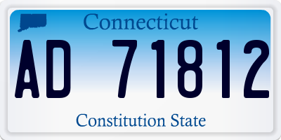 CT license plate AD71812