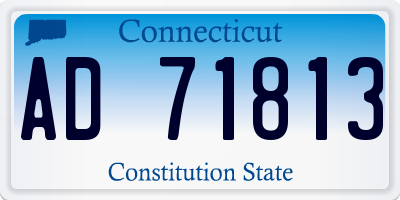 CT license plate AD71813
