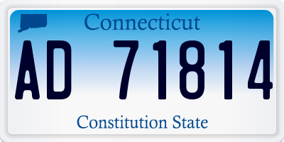 CT license plate AD71814