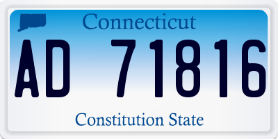 CT license plate AD71816