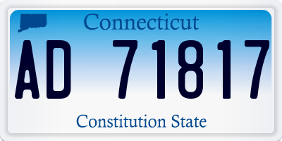 CT license plate AD71817