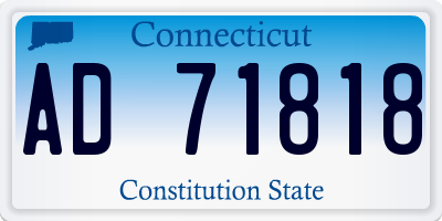 CT license plate AD71818