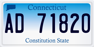CT license plate AD71820