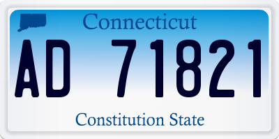 CT license plate AD71821