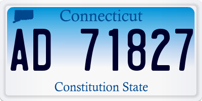 CT license plate AD71827