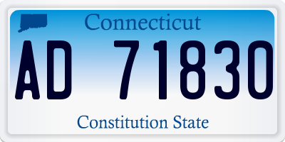 CT license plate AD71830