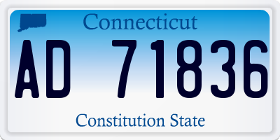 CT license plate AD71836