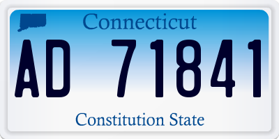 CT license plate AD71841