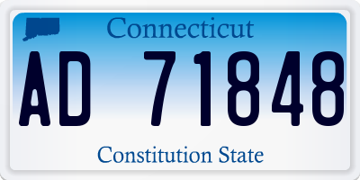 CT license plate AD71848