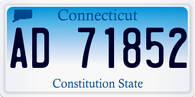 CT license plate AD71852