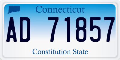 CT license plate AD71857