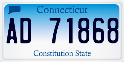 CT license plate AD71868