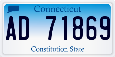 CT license plate AD71869
