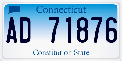 CT license plate AD71876