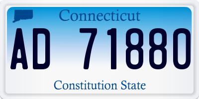 CT license plate AD71880
