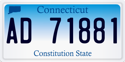 CT license plate AD71881