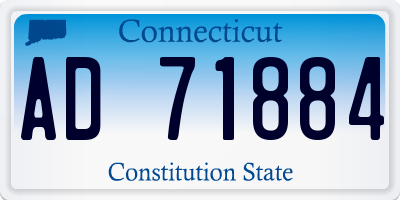 CT license plate AD71884