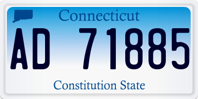 CT license plate AD71885