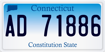 CT license plate AD71886