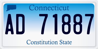 CT license plate AD71887