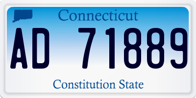 CT license plate AD71889