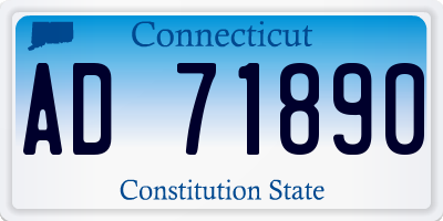 CT license plate AD71890
