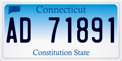 CT license plate AD71891