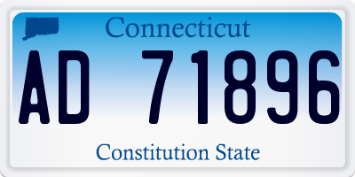 CT license plate AD71896
