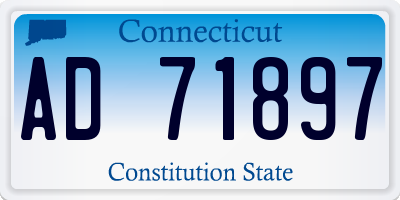 CT license plate AD71897