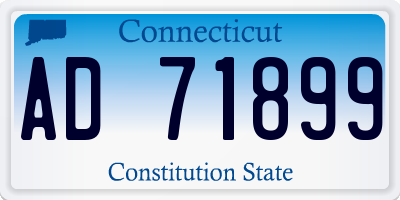 CT license plate AD71899