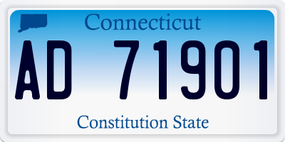 CT license plate AD71901