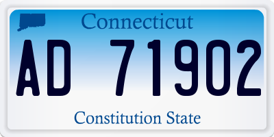 CT license plate AD71902