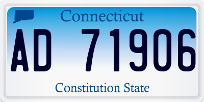CT license plate AD71906