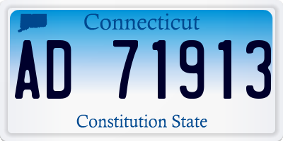 CT license plate AD71913