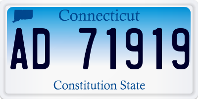 CT license plate AD71919