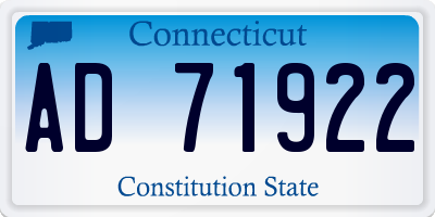CT license plate AD71922