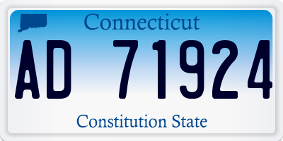 CT license plate AD71924