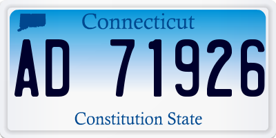 CT license plate AD71926