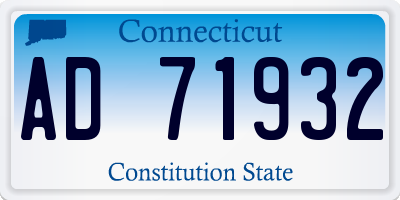 CT license plate AD71932