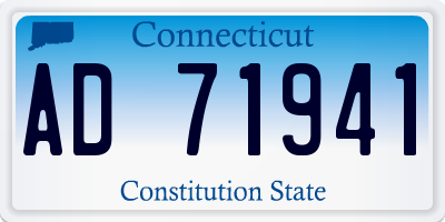 CT license plate AD71941